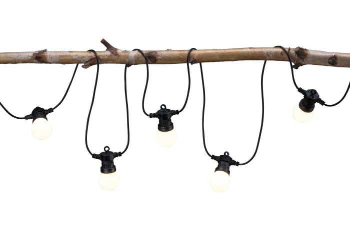 Ghirlandă luminoasă P&S IP44 3000K 7x25lm 24V, 6.8m, alb-negru, plastic [3]