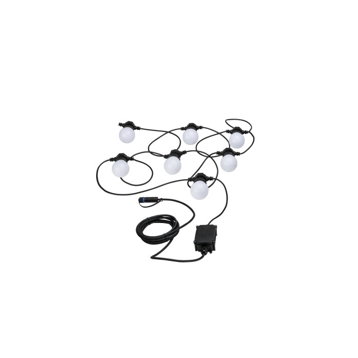 Ghirlandă luminoasă P&S IP44 3000K 7x25lm 24V, 6.8m, alb-negru, plastic [4]