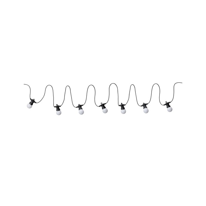Ghirlandă luminoasă P&S IP44 3000K 7x25lm 24V, 6.8m, alb-negru, plastic [2]