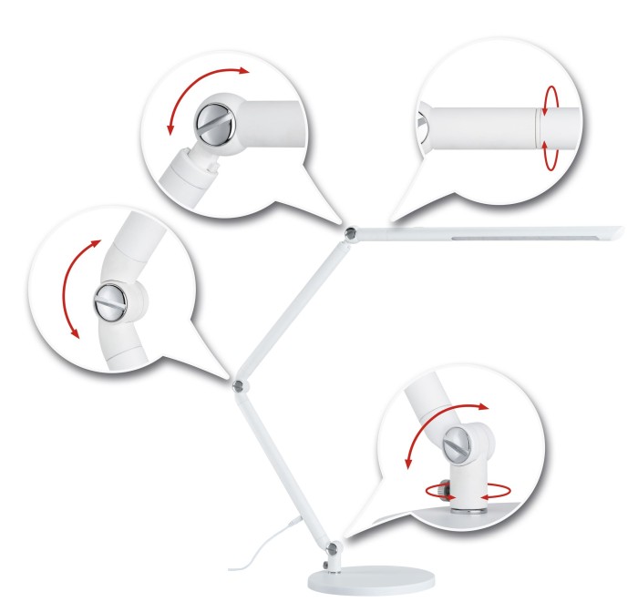 Veioză birou LED Paulmann FlexBar, 700lm, 9,5W, alb, temperatură de culoare variabilă, flux luminos variabil în 3 pași [6]