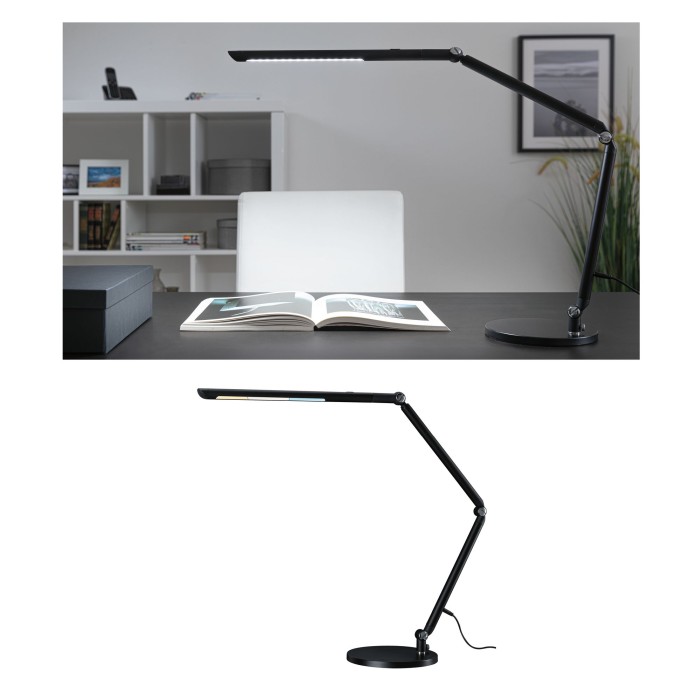 Veioză birou LED Paulmann FlexBar, 700lm, 9,5W, negru, temperatură de culoare variabilă, flux luminos variabil în 3 pași [2]