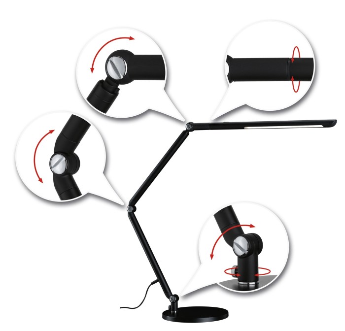 Veioză birou LED Paulmann FlexBar, 700lm, 9,5W, negru, temperatură de culoare variabilă, flux luminos variabil în 3 pași [7]