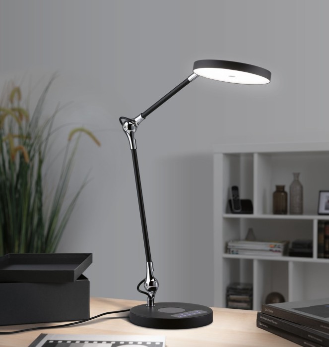 Lampă de birou Numis LED 11W, negru, încărcare wireless pentru telefon mobil, flux luminos și temperatură de culoare variabile [16]