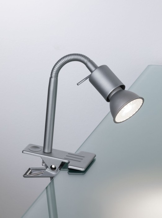 Lampă mobilă cu ștecher, Finja max 1x35W GU10, crom mat, cu braț flexibil [4]