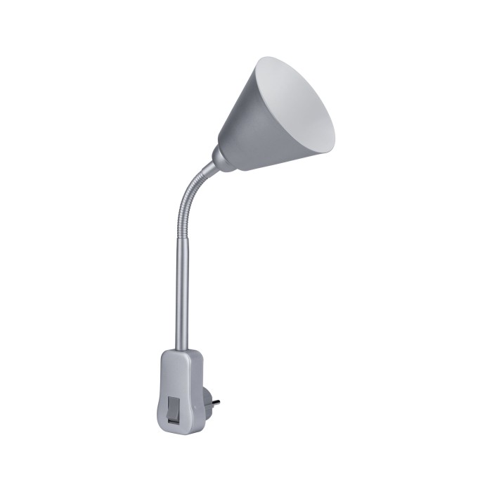 Lampă mobilă cu ștecher Junus E14, gri, cu braț flexibil [4]