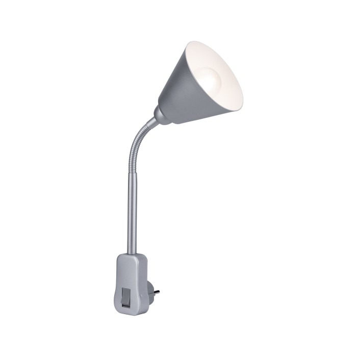 Lampă mobilă cu ștecher Junus E14, gri, cu braț flexibil [5]