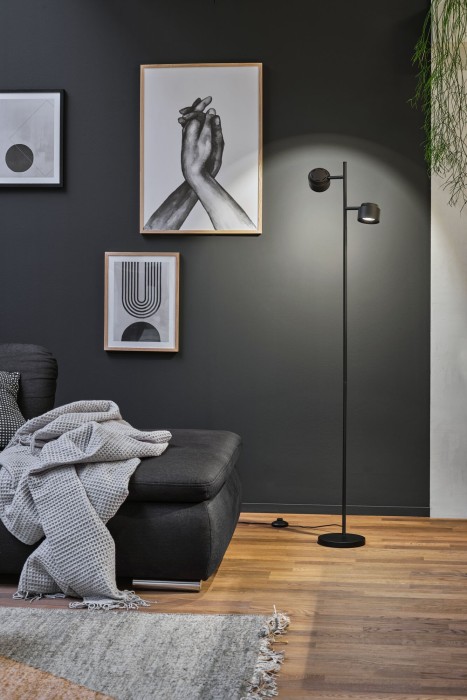 Lampadar LED Pane I, 2x3W, negru, cu flux luminos variabil în 3 pași [10]