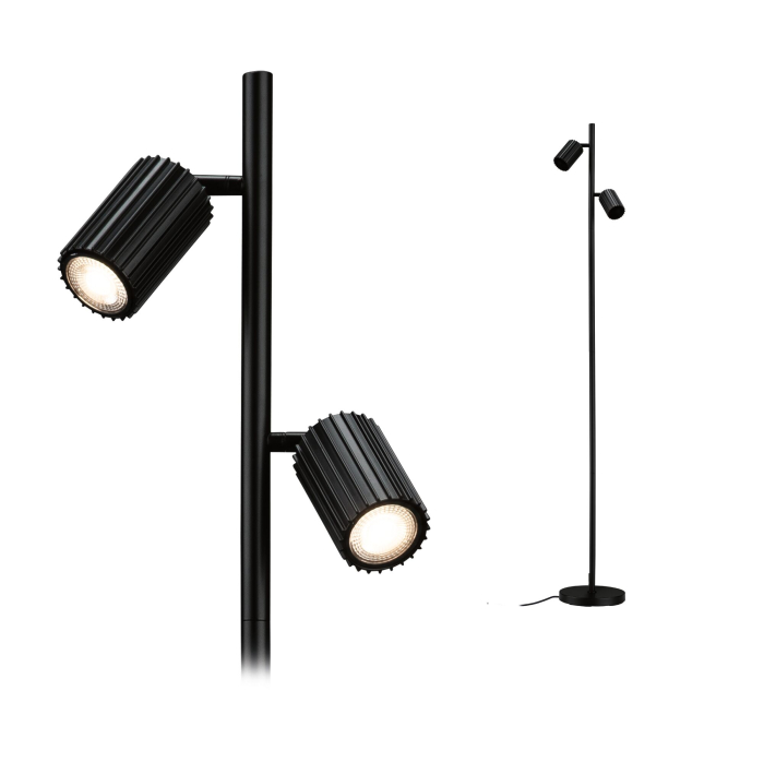 Lampadar Lirena, GU10, 1575mm, max. 2x7W, negru mat, metal [7]