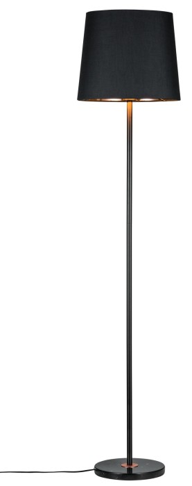 Lampadar Neordic Enja max.1x20W E27 negru/cupru 230V stofă/marmură/metal [3]