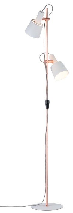 Lampadar Neordic Haldar max.2x20W E14 alb/cupru mat 230V metal [2]