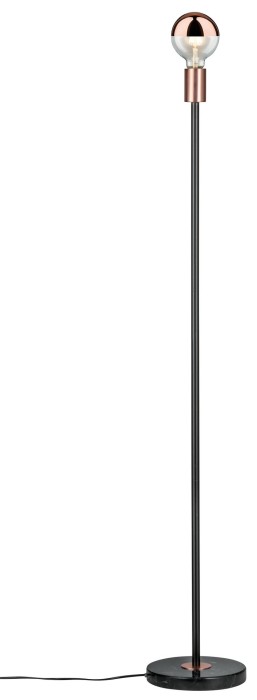Lampadar Neordic Nordin max.1x20W E27 negru/cupru mat 230V marmură/metal [3]
