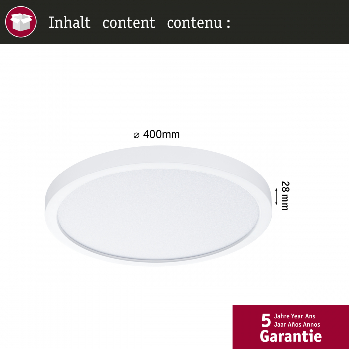 LED Panel Alya   round 400mm  35W 3400lm 3000 - 6500K White [5]