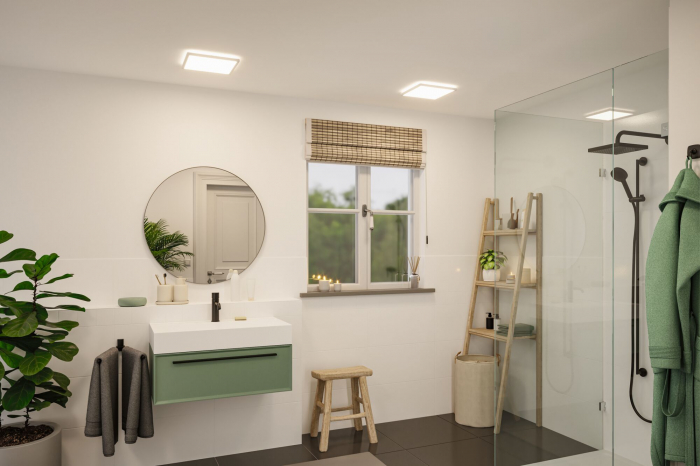 Panel LED Atria Shine Backlight, IP44, pătrat, 293x293mm, 16W, 1600lm, 4000K, alb [7]