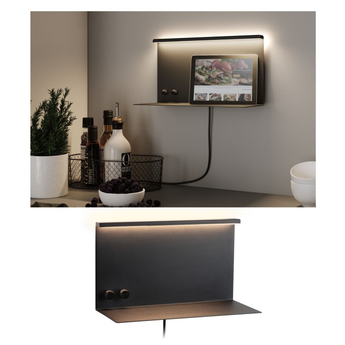 LED Wall luminaire Jarina USB C    3000K 540lm / 200lm 230V 4,5 / 1x1,6W dimmable Black matt [7]