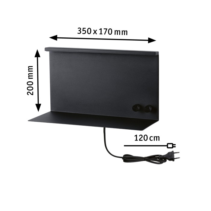 LED Wall luminaire Jarina USB C    3000K 540lm / 200lm 230V 4,5 / 1x1,6W dimmable Black matt [6]
