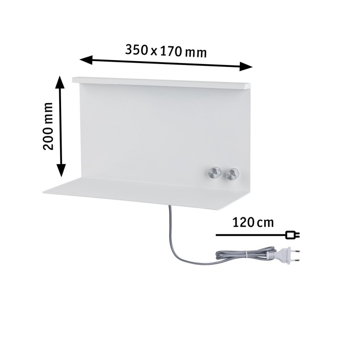 LED Wall luminaire Jarina USB C    3000K 540lm / 200lm 230V 4,5 / 1x1,6W dimmable Matt white [2]
