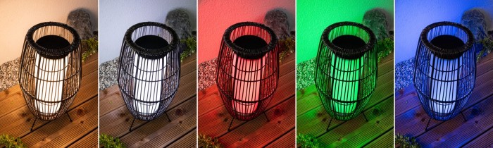 Obiect luminos decorativ Basket Plug & Shine LED, Smart Home Zigbee, IP44, RGBW, 3,2W, negru [12]