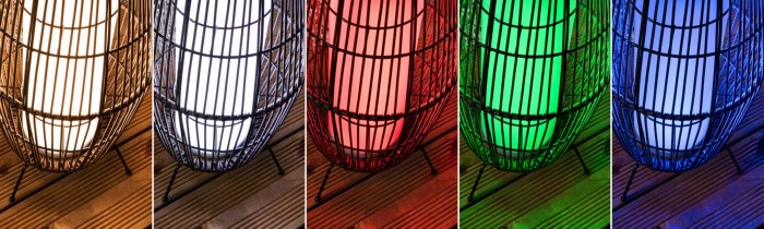 Obiect luminos decorativ Basket Plug & Shine LED, Smart Home Zigbee, IP44, RGBW, 3,2W, negru [10]