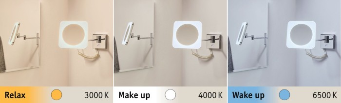 Oglindă cosmetică Jora IP44 3,3W crom, alb, temperatură de culoare variabilă [5]
