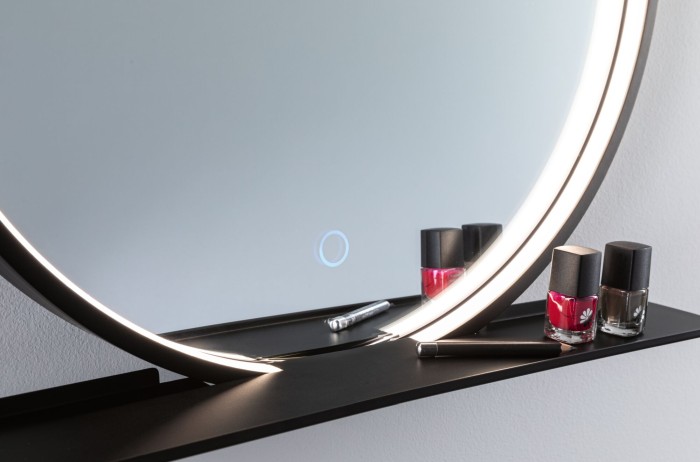 Oglindă iluminată LED Miro, IP44, 160lm, 230V, 10,5W, temperatură de culoare variabilă, negru mat [5]