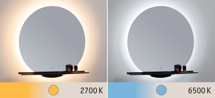 Oglindă iluminată LED Miro, IP44, 500lm, 230V, 11W, temperatură de culoare variabilă, negru mat [2]