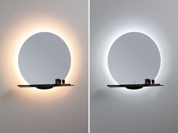 Oglindă iluminată LED Miro, IP44, 500lm, 230V, 11W, temperatură de culoare variabilă, negru mat [8]