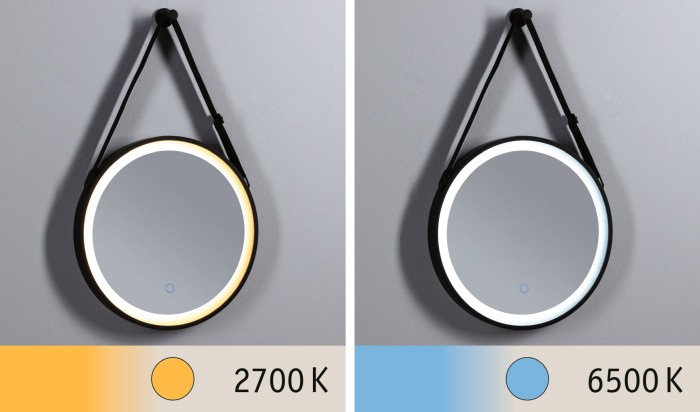 Oglindă iluminată LED Miro, IP44, temperatură de culoare variabilă, 200lm, 230V, 7,5W, negru mat [2]