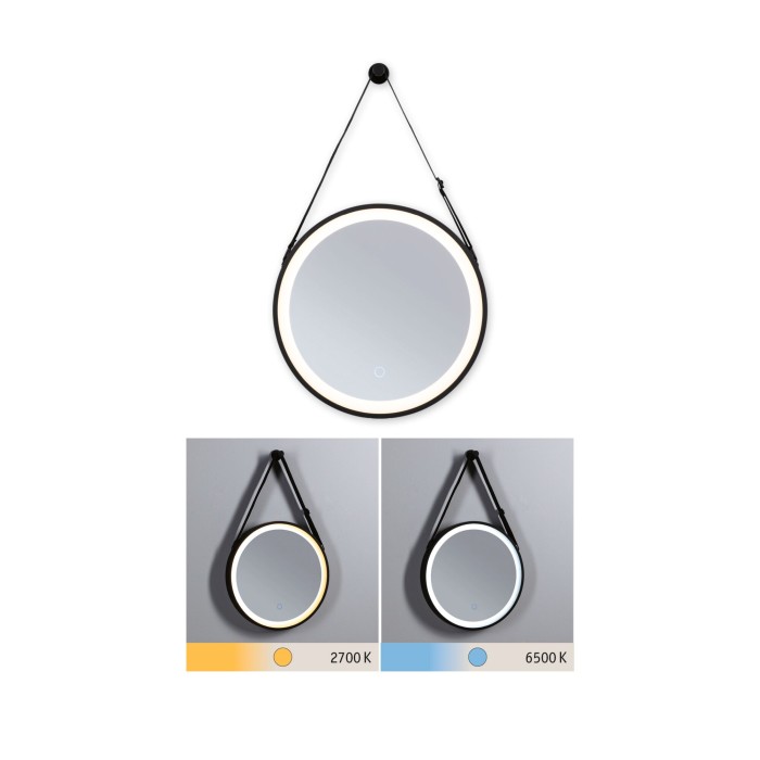 Oglindă iluminată LED Miro, IP44, temperatură de culoare variabilă, 200lm, 230V, 7,5W, negru mat [3]