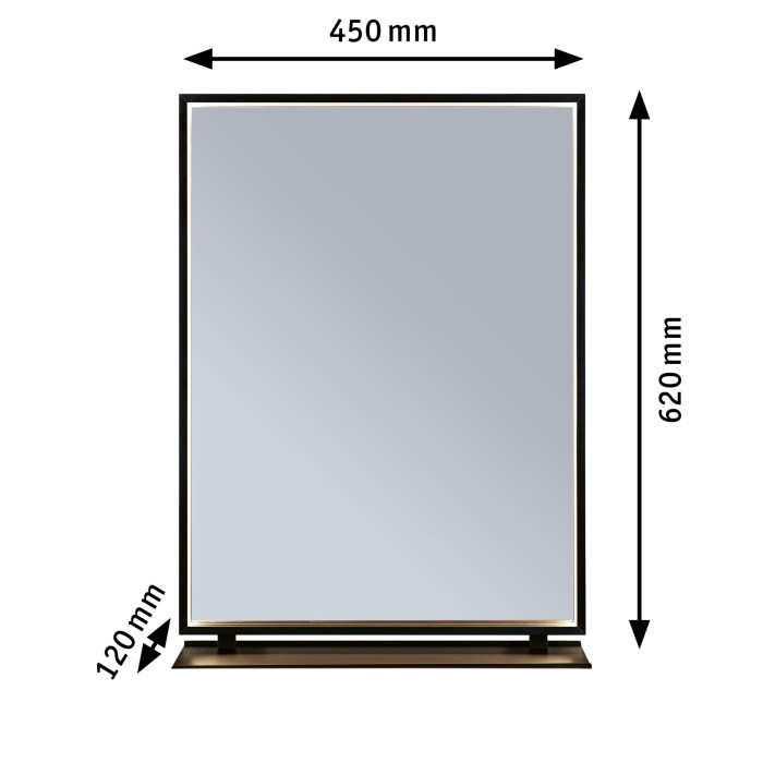Oglindă iluminată LED Miro, IP44, temperatură de culoare variabilă, 180lm, 230V, 11W, negru mat [6]