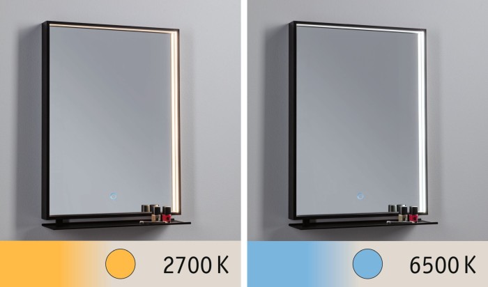 Oglindă iluminată LED Miro, IP44, temperatură de culoare variabilă, 180lm, 230V, 11W, negru mat [7]