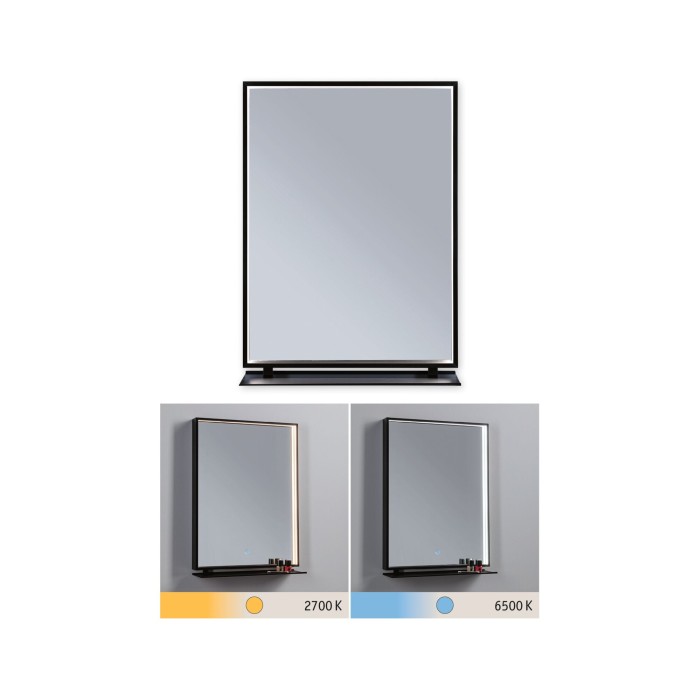 Oglindă iluminată LED Miro, IP44, temperatură de culoare variabilă, 180lm, 230V, 11W, negru mat [8]