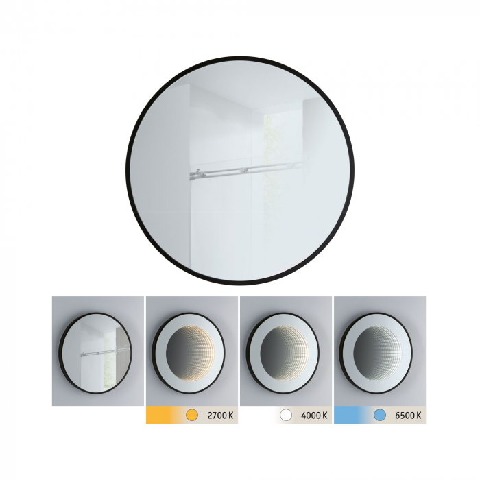 Oglindă LED Miro, IP44, 70lm, 230V, 11,5W, negru, temperatură de culoare variabilă [2]