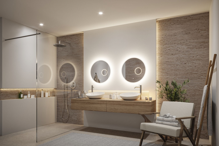 Oglindă LED Mirra, IP44, 4000K, 1065lm / 270lm, 230V, 20W, flux luminos variabil [5]