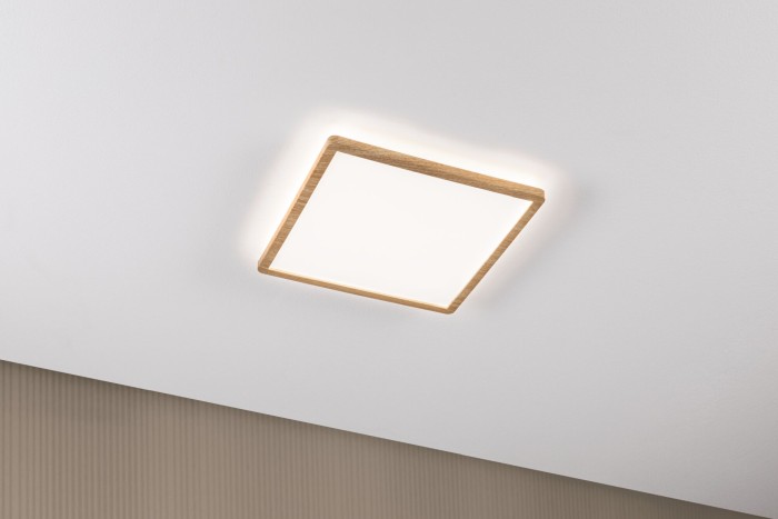 Panel LED Atria Shine Backlight, IP44, pătrat, 293x293mm, 16W, 1600lm, 4000K, aspect lemn [2]