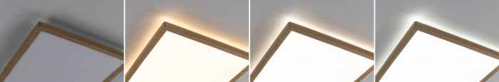 Panel LED Atria Shine, IP44, pătrat, 298x298mm, 15,7W, 2100lm, aspect lemn, temperatură de culoare variabilă [7]