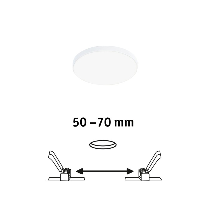 Panou încastrabil Veluna Edge VariFit LED, IP44, rotund, 90mm, 450lm, 4000K, alb, cu flux luminos variabil [2]