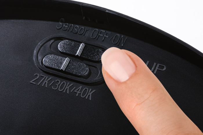 Panou LED Abia 2, White Select, cu senzor crepuscular și de mișcare, pătrat, 300x300mm, 14W, 900lm, 2700 - 4000K, negru [7]