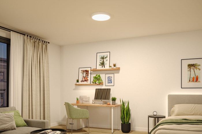 Panou LED Abia 2, White Select, cu senzor crepuscular și de mișcare, rotund, 400mm, 16W, 1400lm, 2700 - 4000K, alb [4]