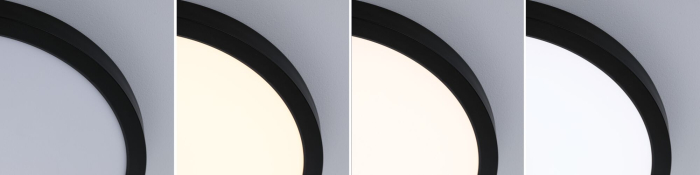 Panou LED Abia 2, White Select, cu senzor crepuscular și de mișcare, rotund, 400mm, 16W, 1400lm, 2700 - 4000K, negru [5]