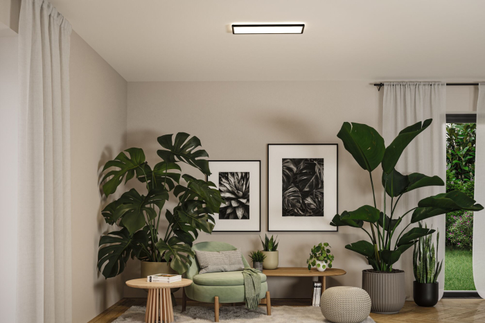 Panou LED Atria Shine, IP44, dreptunghiular, 560x200mm, 15,2W, 2030lm, 3000 - 6500K, negru [5]