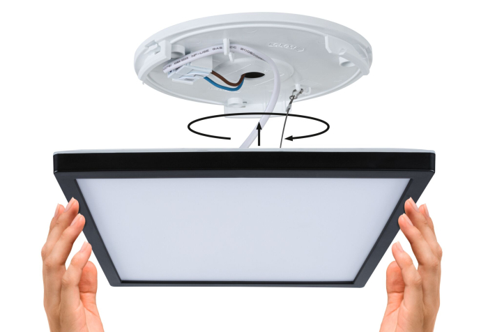 Panou LED Atria Shine, IP44, pătrat, 15,7W, 2100lm, 3000 - 6500K, negru [6]