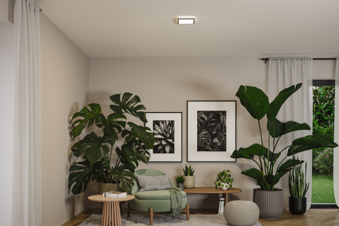 Panou LED Atria Shine, IP44, pătrat, 190x190mmm 8W, 1160lm, 3000 - 6500K, crom mat [5]