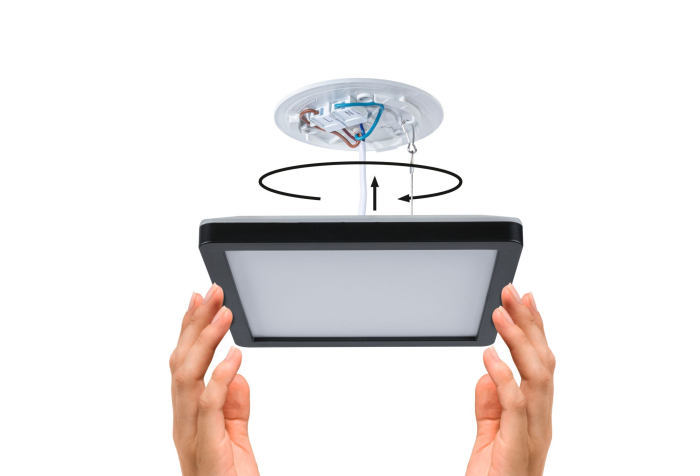 Panou LED Atria Shine, IP44, pătrat, 190x190mmm 8W, 1160lm, 3000 - 6500K, negru [7]