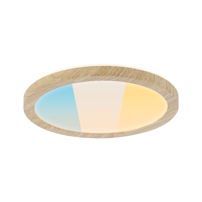 Panou LED Atria Shine, IP44, rotund, 190mm, 7,6W, 1100lm, 3000 - 6500K, lemn [2]