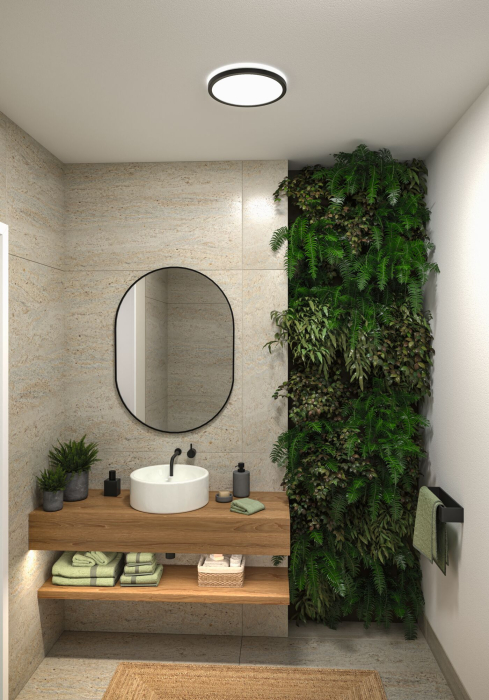 Panou LED Atria Shine, IP44, rotund, 298mm, 14,8W, 2250lm, 3000 - 6500K, negru [3]