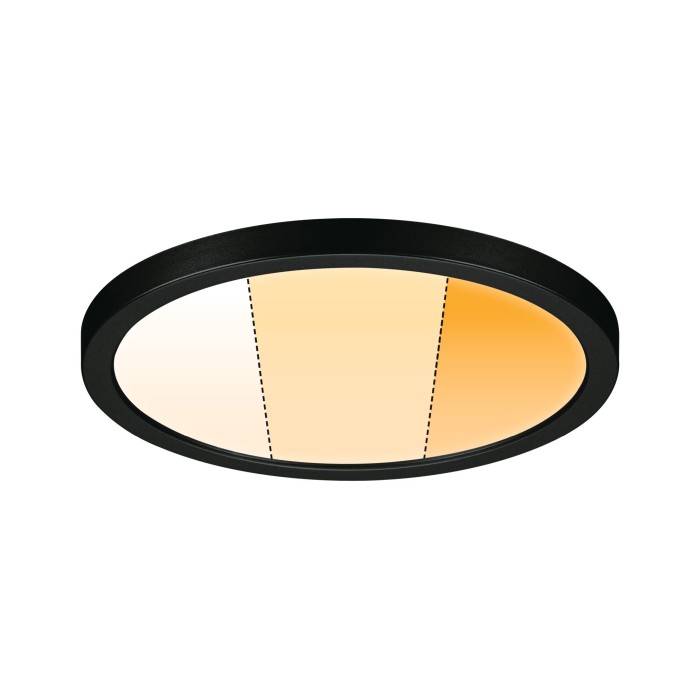 Panou încastrabil Areo VariFit LED, Dim to Warm, IP44, rotund, 175mm, 2000 - 4000K, negru, cu flux luminos variabil [6]