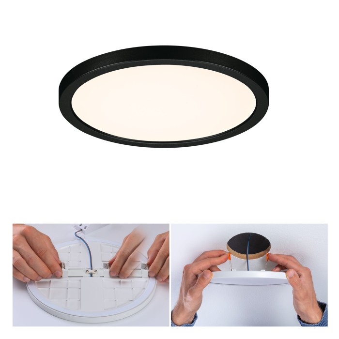 Panou încastrabil Areo VariFit LED IP44 rotund, 175mm, 3000K, negru, cu flux luminos variabil [2]