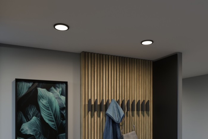 Panou încastrabil Areo VariFit LED, IP44, rotund, 118mm, 4000K, negru [8]