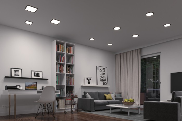 Panou încastrabil Areo VariFit LED Smart Home Zigbee, IP44, pătrat, 175x175mm, negru, cu temperatură de culoare variabilă [9]