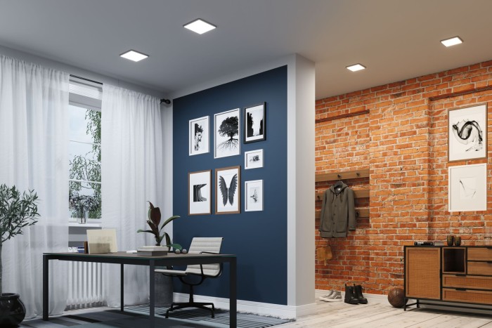 Panou încastrabil Areo VariFit LED Smart Home Zigbee, IP44, pătrat, 175x175mm, negru, cu temperatură de culoare variabilă [10]